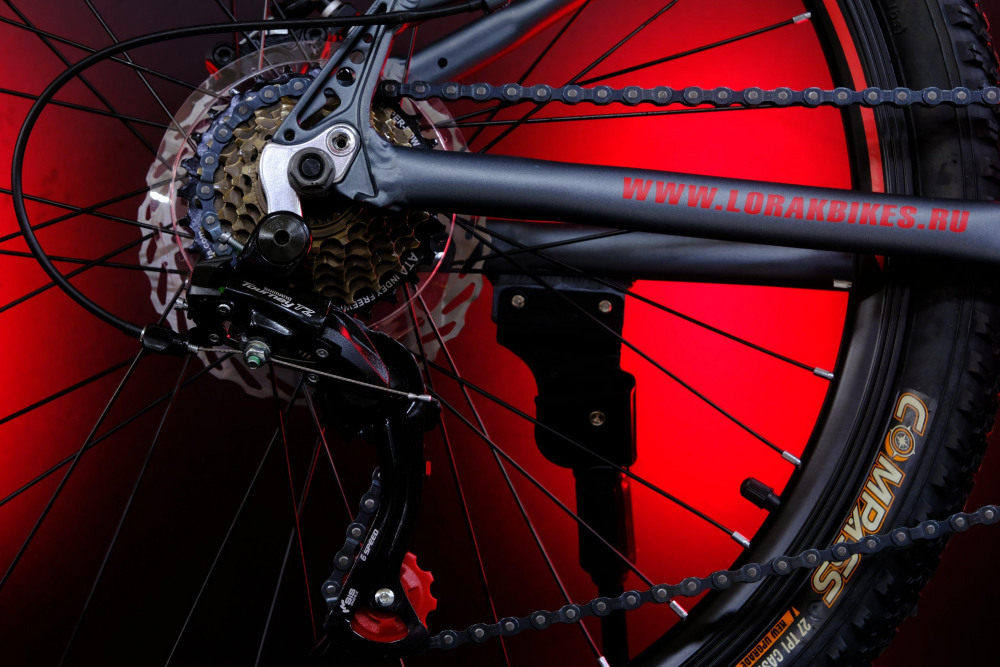 LORAK SHARK 24 BLACK Матовый Серый/Красный