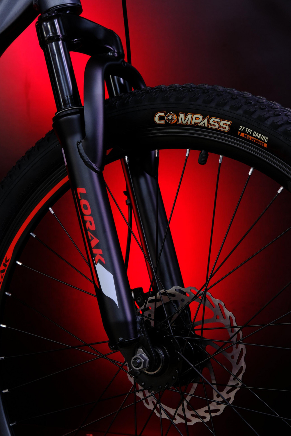 LORAK SHARK 24 BLACK Матовый Серый/Красный